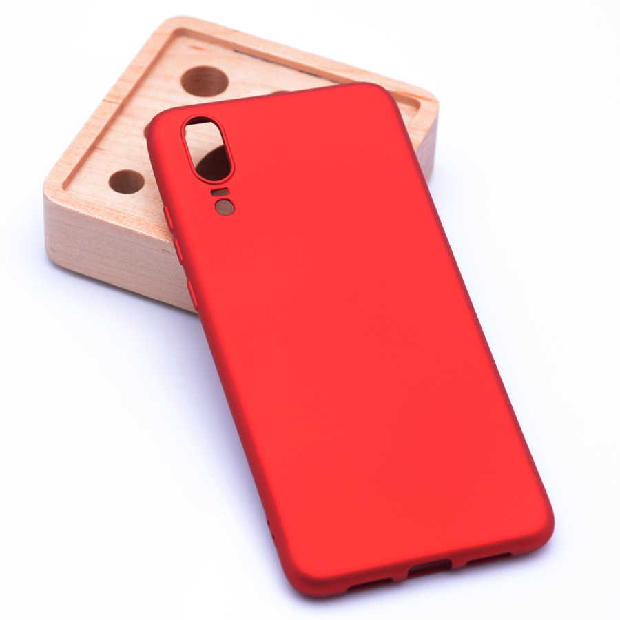 Huawei P20 Kılıf Zore Premier Silikon Kapak - Kırmızı