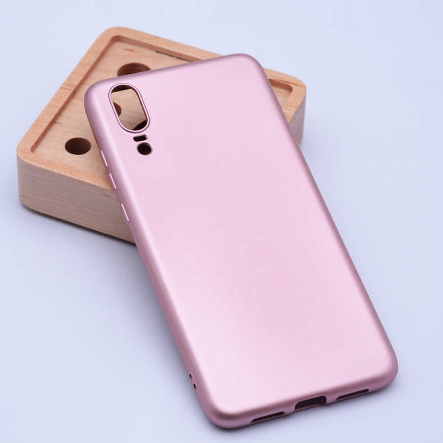 Huawei P20 Kılıf Zore Premier Silikon Kapak - Rose Gold