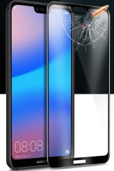 Huawei P20 Lite Zore Kenarları Kırılmaya Dayanıklı Cam Ekran Koruyucu - 3