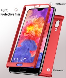 Huawei P20 Lite Kılıf Zore 360 3 Parçalı Rubber Kapak - 8