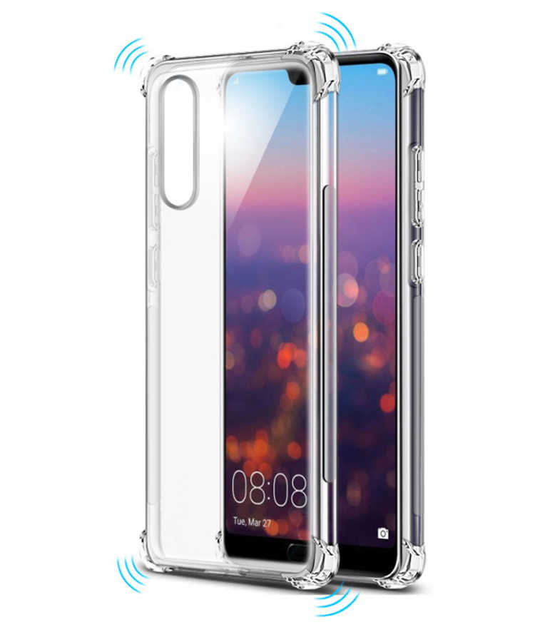 Huawei P20 Lite Kılıf Zore Nitro Anti Shock Silikon - Renksiz
