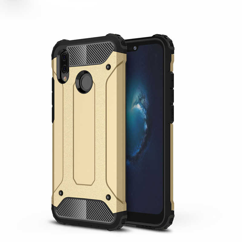 Huawei P20 Lite Kılıf Zore Crash Silikon Kapak - Gold
