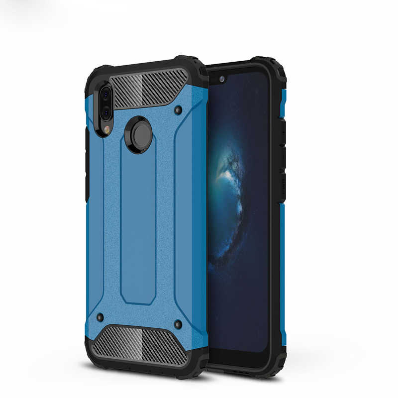 Huawei P20 Lite Kılıf Zore Crash Silikon Kapak - Mavi