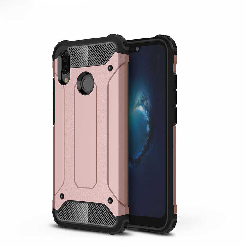 Huawei P20 Lite Kılıf Zore Crash Silikon Kapak - Rose Gold