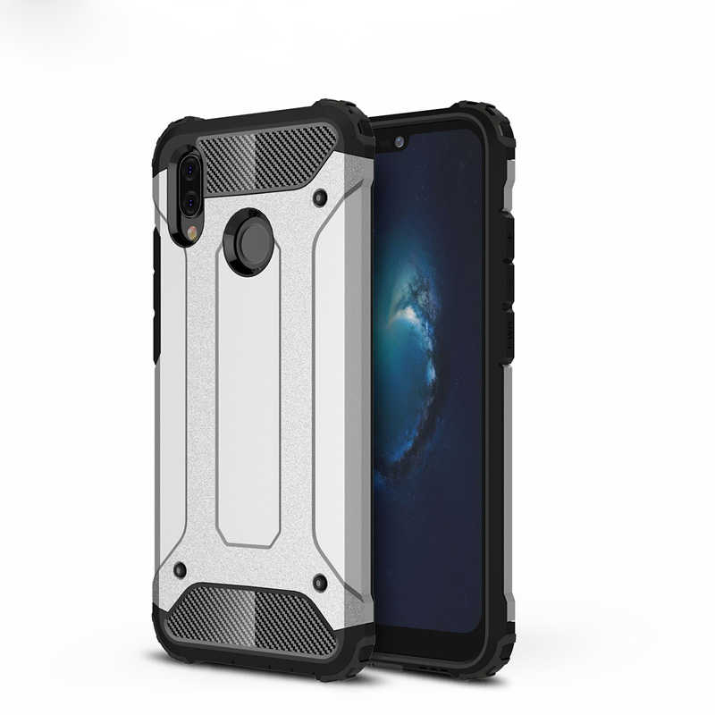 Huawei P20 Lite Kılıf Zore Crash Silikon Kapak - Gri