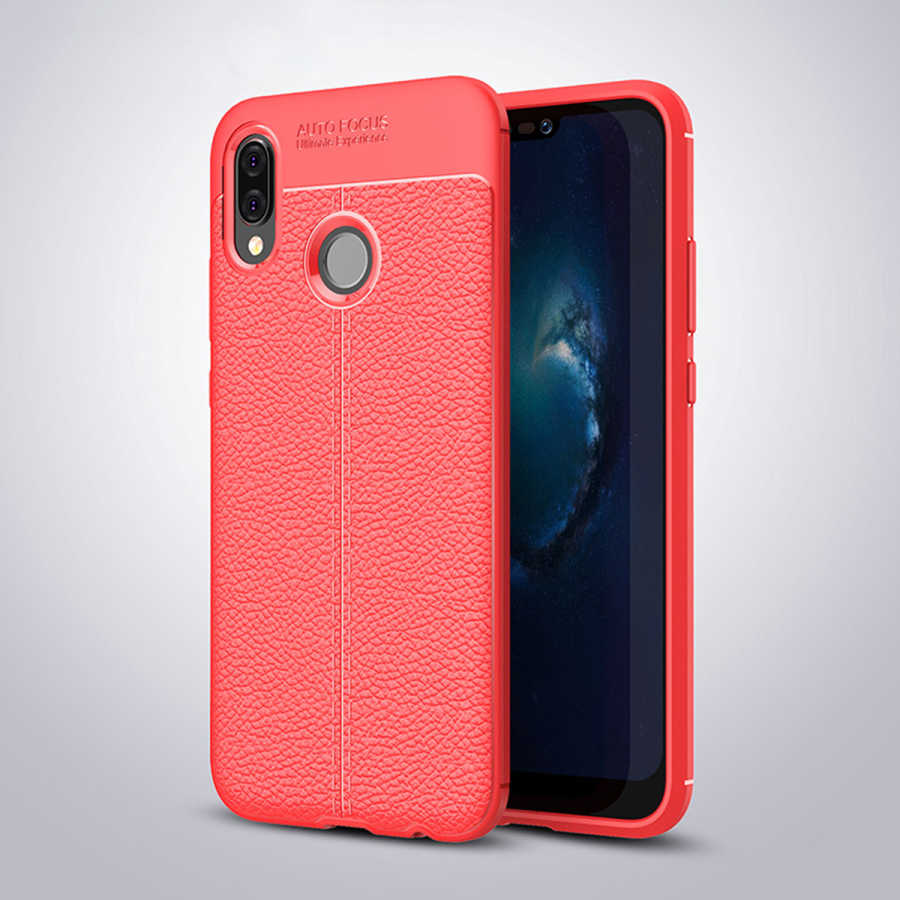 Huawei P20 Lite Kılıf Zore Niss Silikon Kapak - Kırmızı