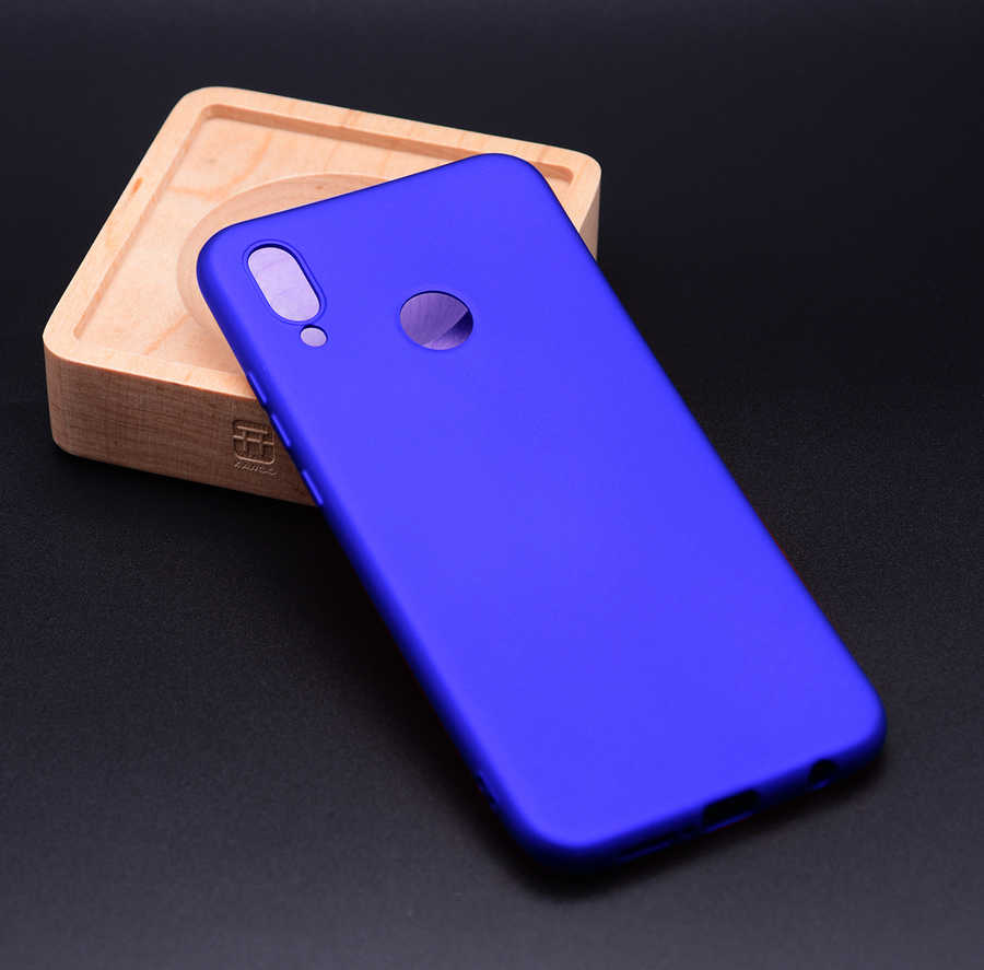 Huawei P20 Lite Kılıf Zore Premier Silikon Kapak - Saks Mavi