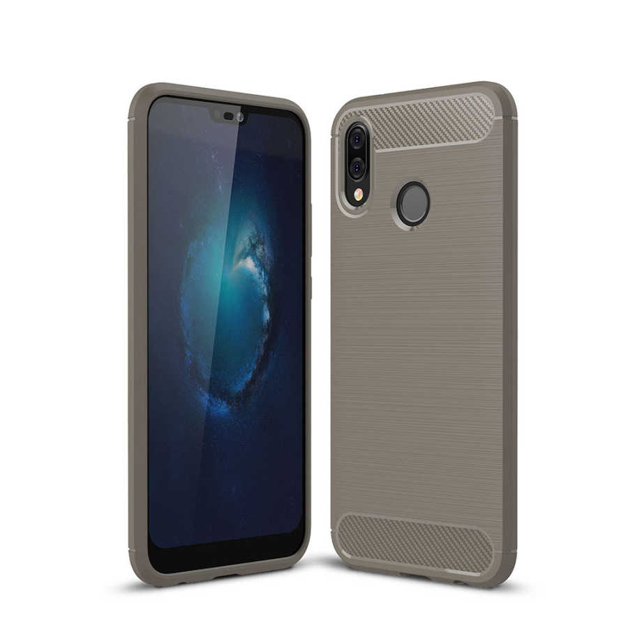 Huawei P20 Lite Kılıf Zore Room Silikon Kapak - Gri