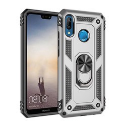 Huawei P20 Lite Kılıf Zore Vega Kapak Gri