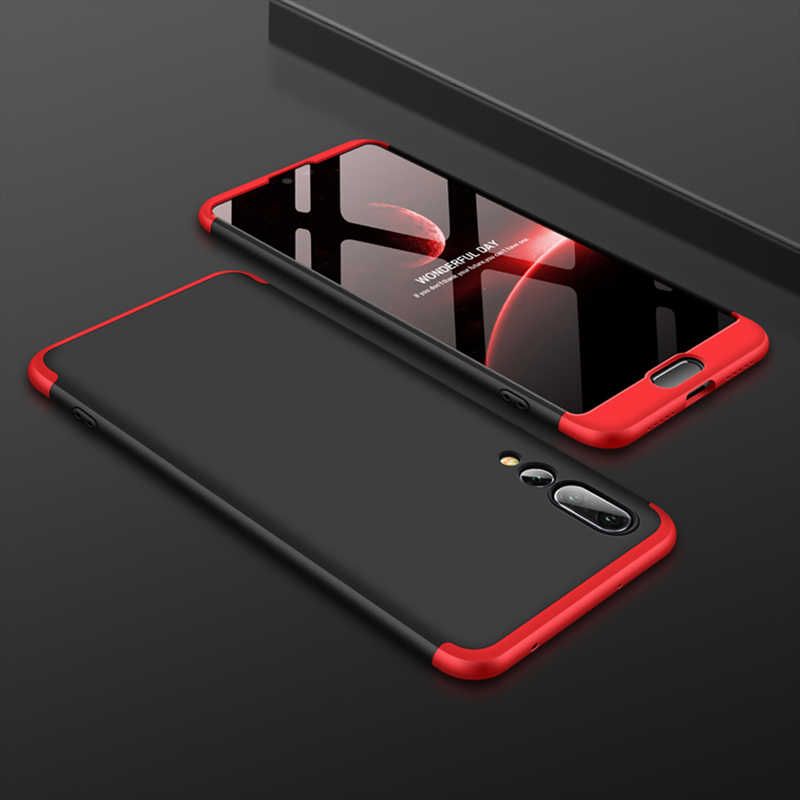 Huawei P20 Pro Kılıf Zore Ays Kapak - Siyah-Kırmızı