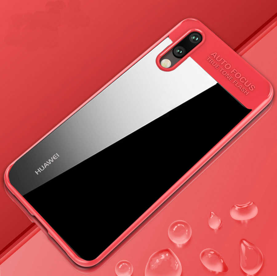 Huawei P20 Pro Kılıf Zore Buttom Kapak - Kırmızı