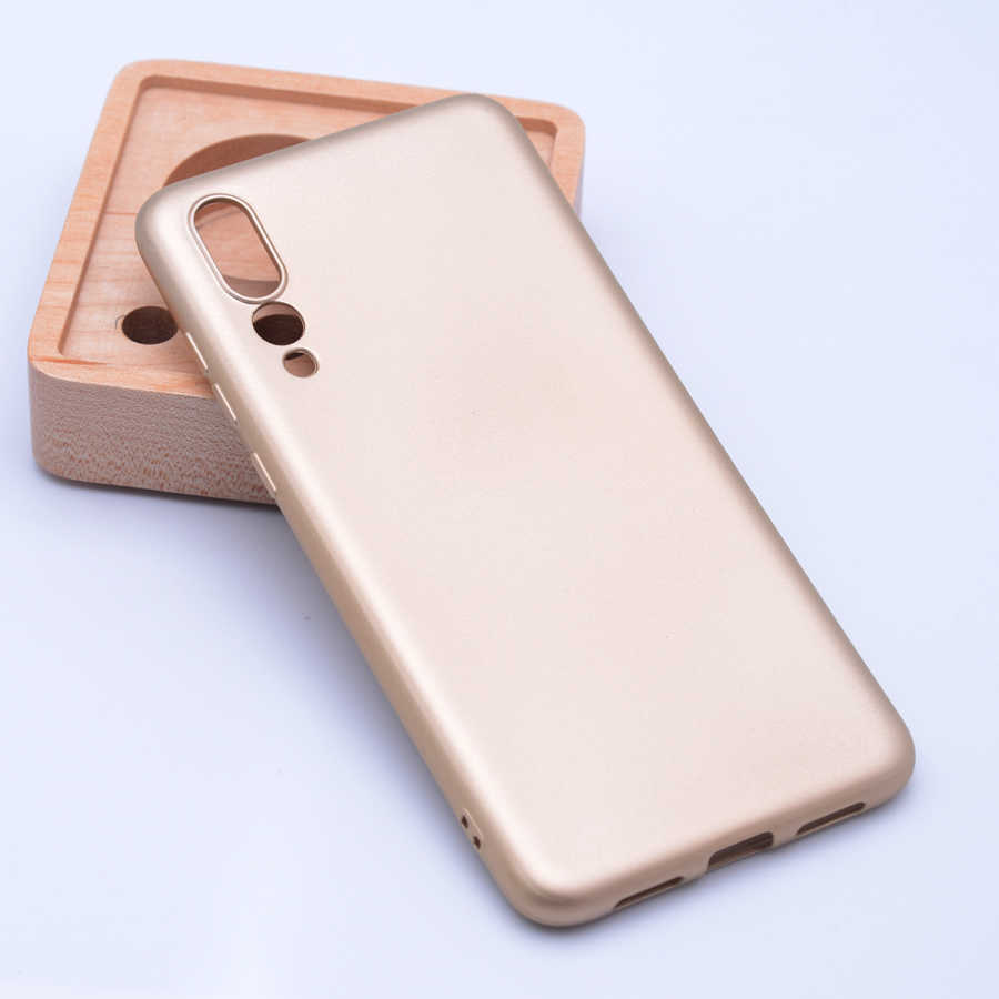 Huawei P20 Pro Kılıf Zore Premier Silikon Kapak - Gold