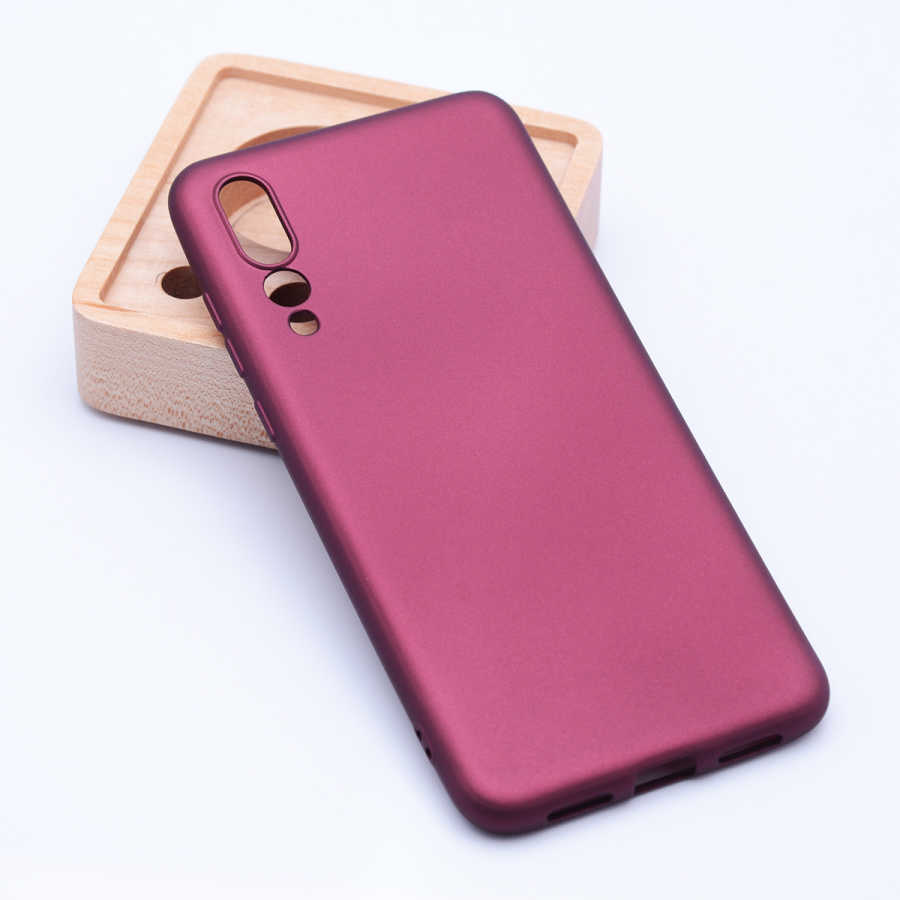 Huawei P20 Pro Kılıf Zore Premier Silikon Kapak - Mürdüm