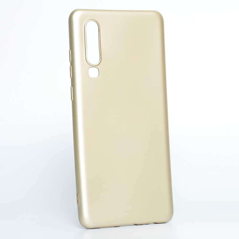 Huawei P30 Kılıf Zore Premier Silikon Kapak - Gold