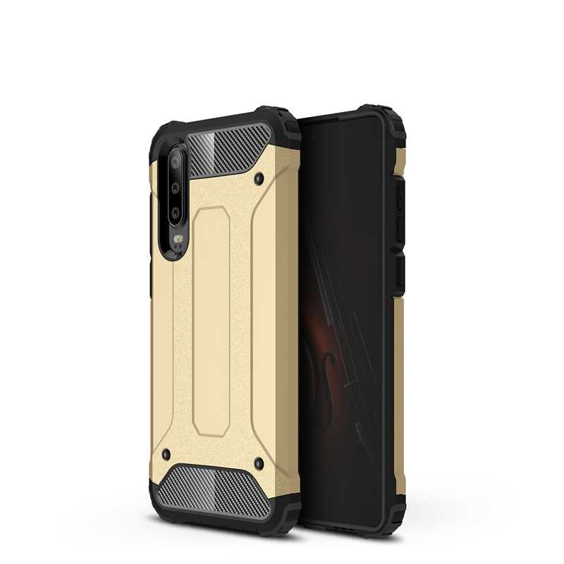 Huawei P30 Lite Kılıf Zore Crash Silikon Kapak - Gold