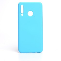 Huawei P30 Lite Kılıf Zore İnci Silikon Mavi Açık