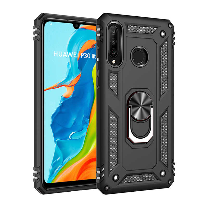 Huawei P30 Lite Kılıf Zore Vega Kapak - Siyah