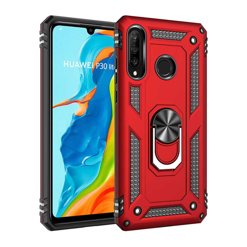 Huawei P30 Lite Kılıf Zore Vega Kapak - Kırmızı