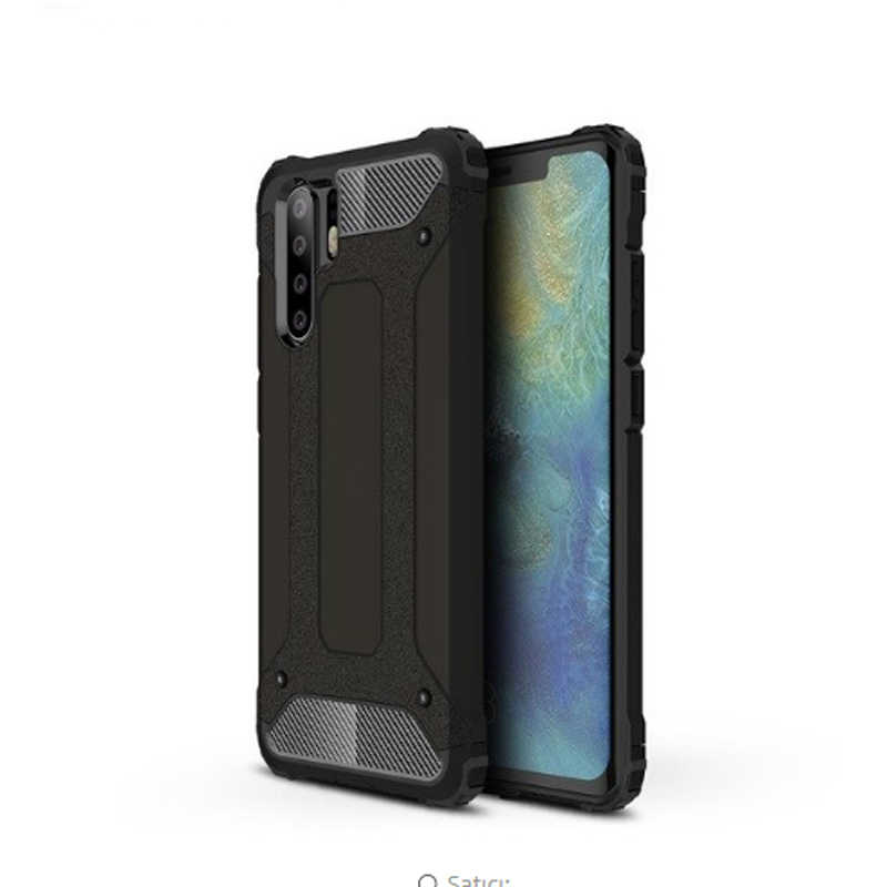 Huawei P30 Pro Kılıf Zore Crash Silikon Kapak - Siyah