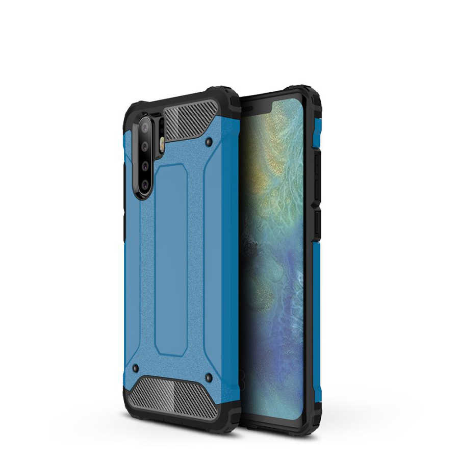 Huawei P30 Pro Kılıf Zore Crash Silikon Kapak - Mavi