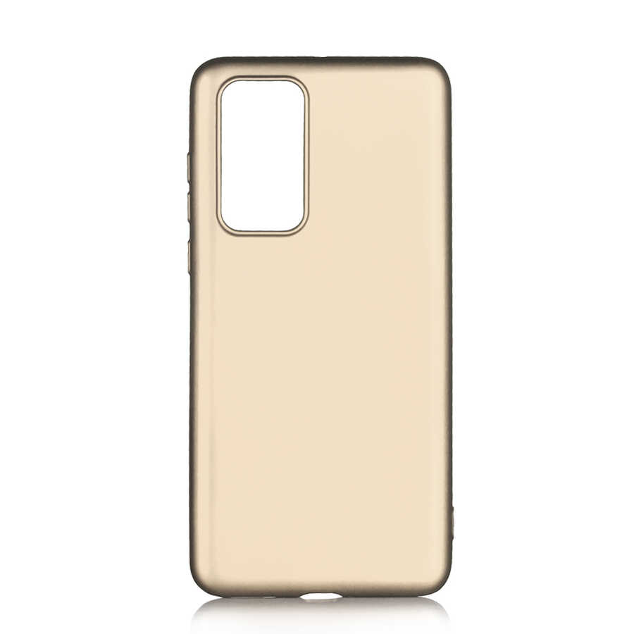 Huawei P40 Kılıf Zore Premier Silikon Kapak - Gold