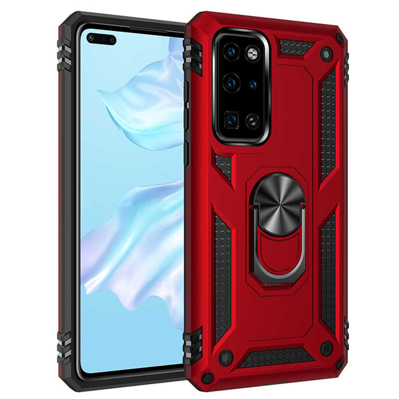 Huawei P40 Kılıf Zore Vega Kapak - Kırmızı