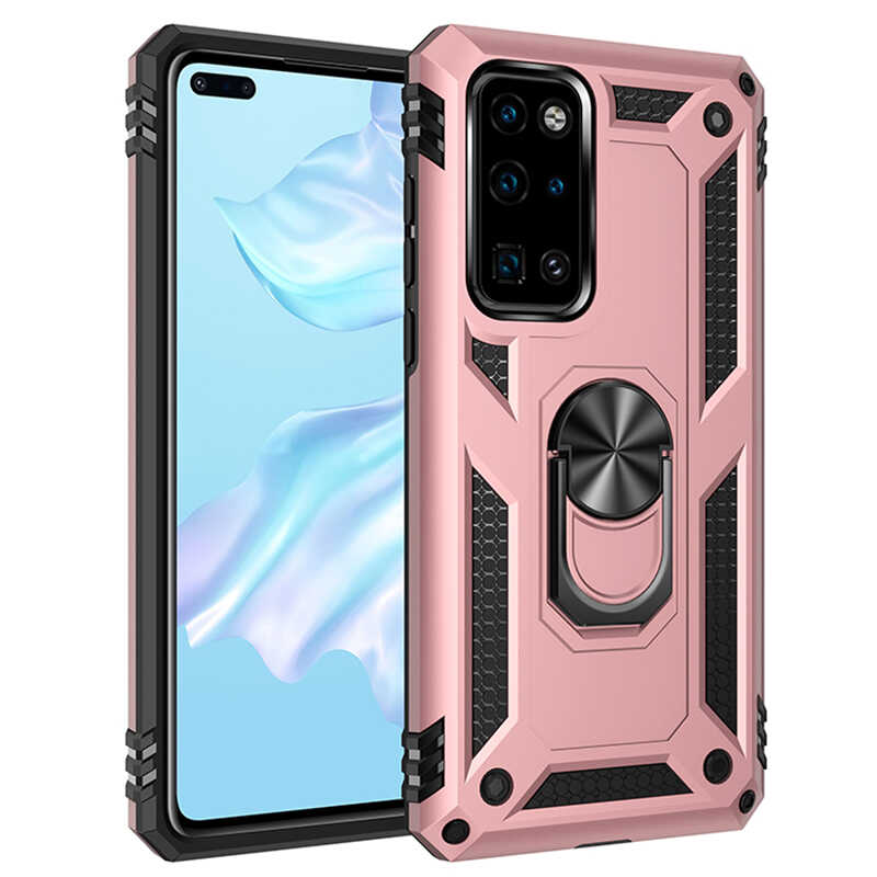 Huawei P40 Kılıf Zore Vega Kapak - Rose Gold