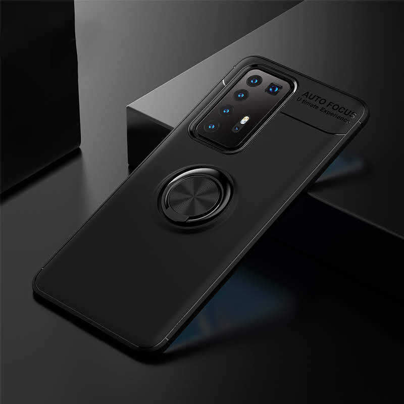 Huawei P40 Pro Kılıf Zore Ravel Silikon Kapak - Siyah