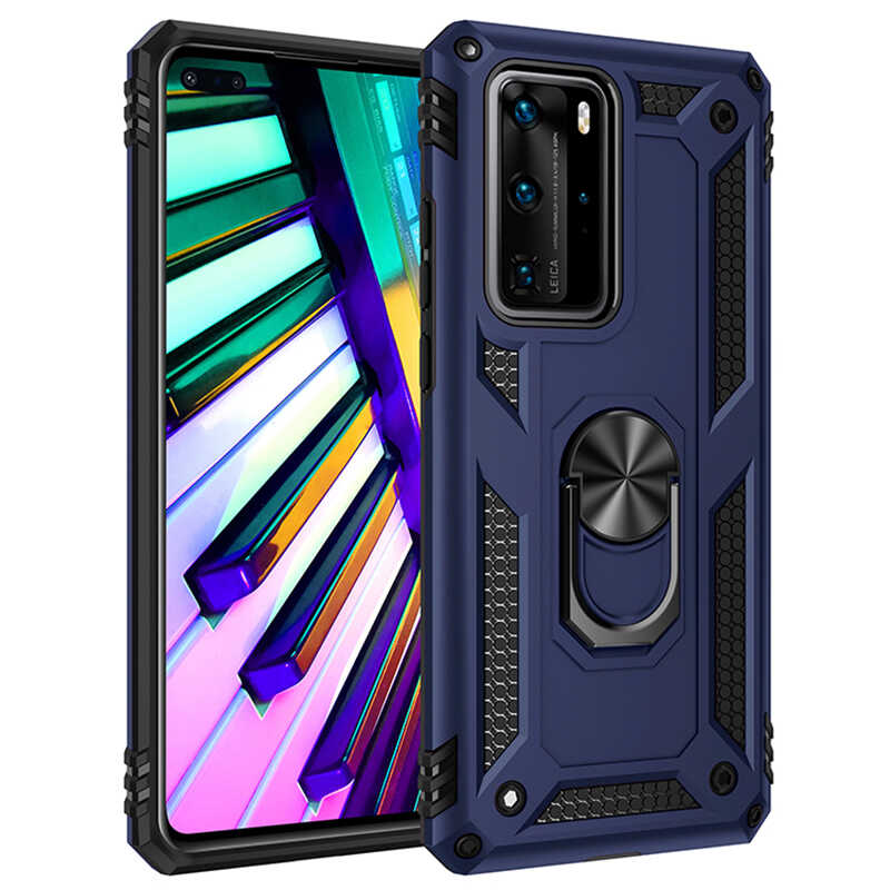 Huawei P40 Pro Kılıf Zore Vega Kapak - Mavi