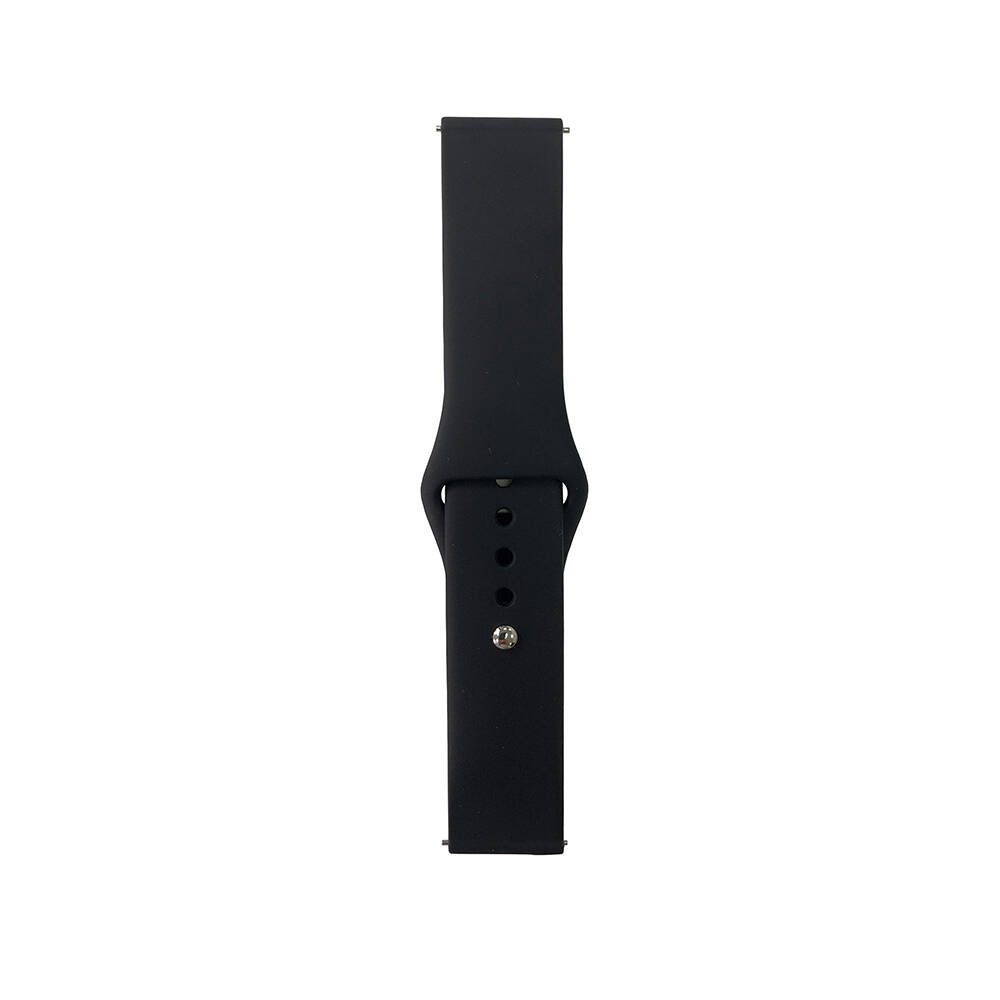 Huawei Watch GT 3 42mm Band Serisi 20mm Klasik Kordon Silikon Strap Kayış - Siyah