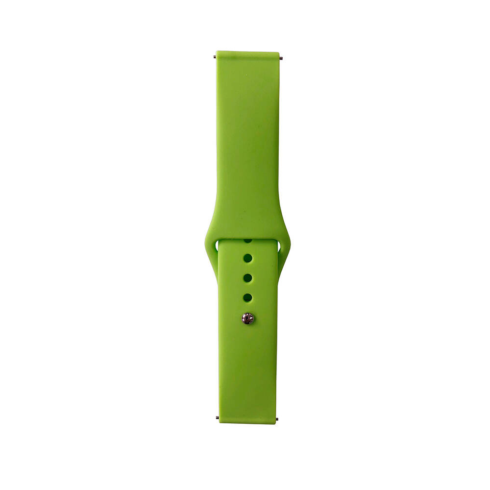 Huawei Watch GT 3 42mm Band Serisi 20mm Klasik Kordon Silikon Strap Kayış - Yeşil