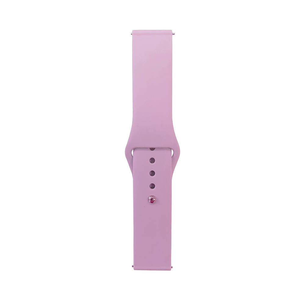 Huawei Watch GT 3 42mm Band Serisi 20mm Klasik Kordon Silikon Strap Kayış - Mor