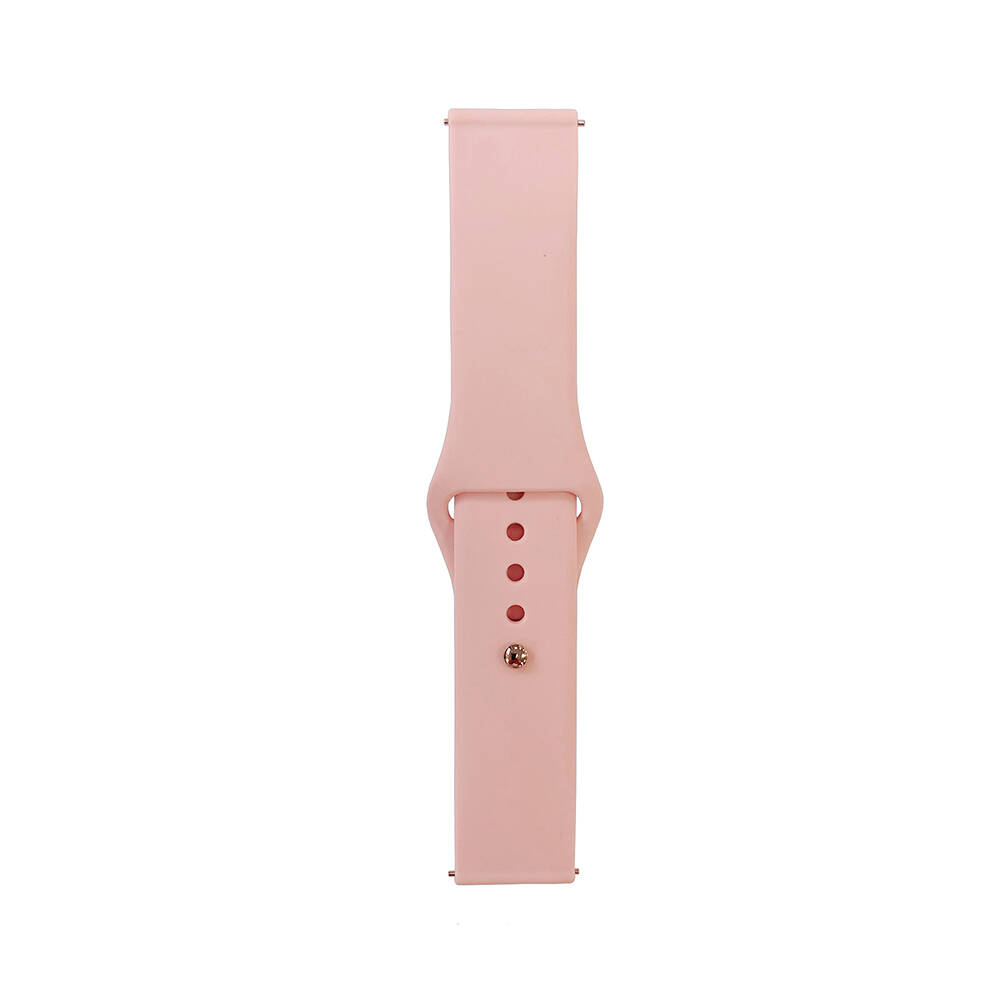 Huawei Watch GT 3 42mm Band Serisi 20mm Klasik Kordon Silikon Strap Kayış - Vintage Rose