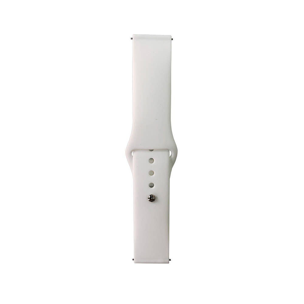 Huawei Watch GT 3 42mm Band Serisi 20mm Klasik Kordon Silikon Strap Kayış - Beyaz