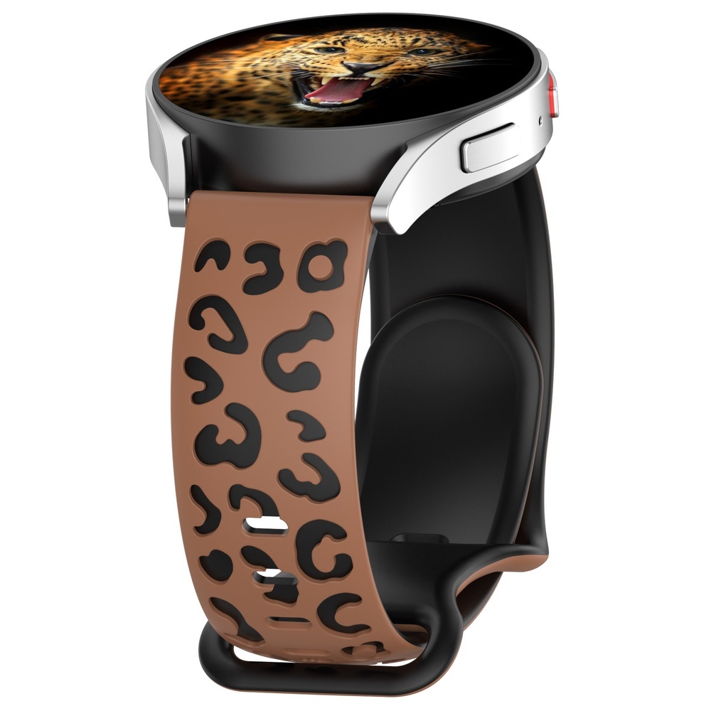 Huawei Watch GT 3 42mm Zore KRD-140 20mm Silikon Kordon Strap Kayış - Kahverengi-Siyah