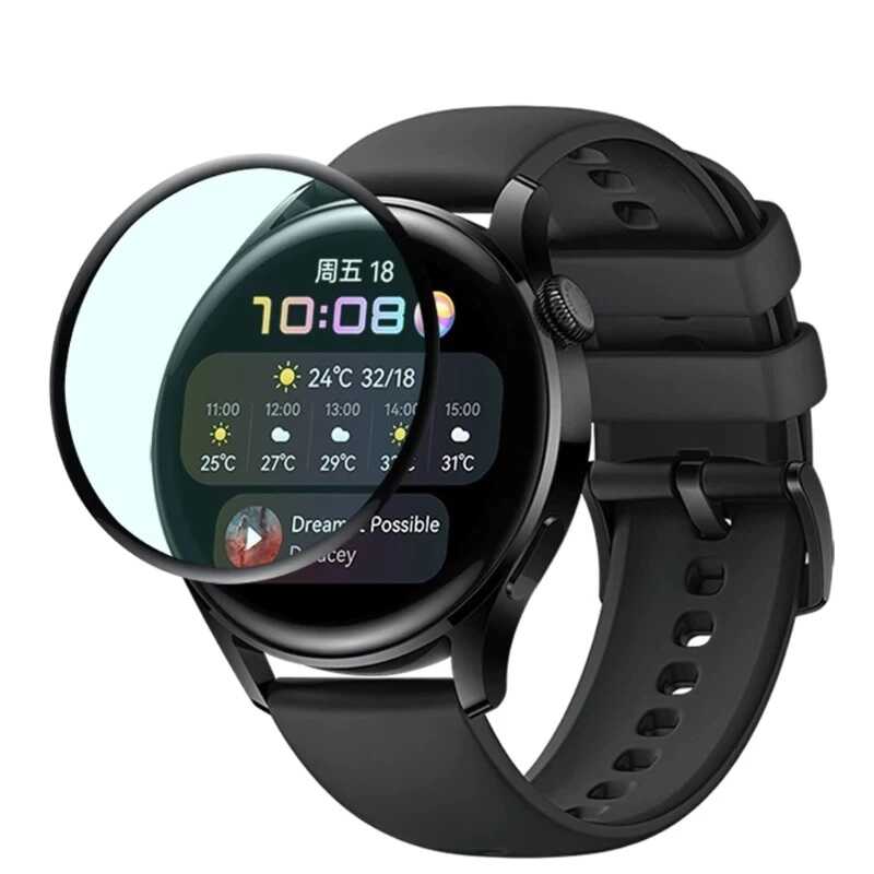 Huawei Watch GT 3 42mm Zore PMMA Pet Saat Ekran Koruyucu - Siyah