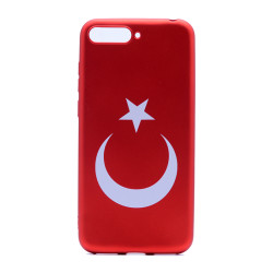Huawei Y6 2018 Kılıf Zore Bayrak Silikon - Zore