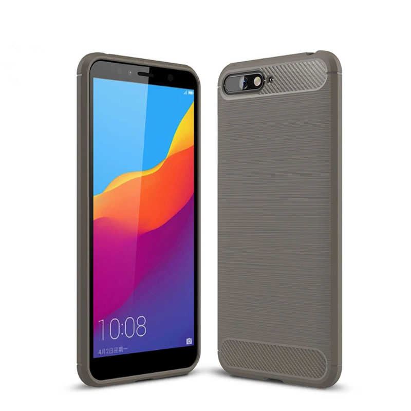 Huawei Y6 2018 Kılıf Zore Room Silikon Kapak - Gri
