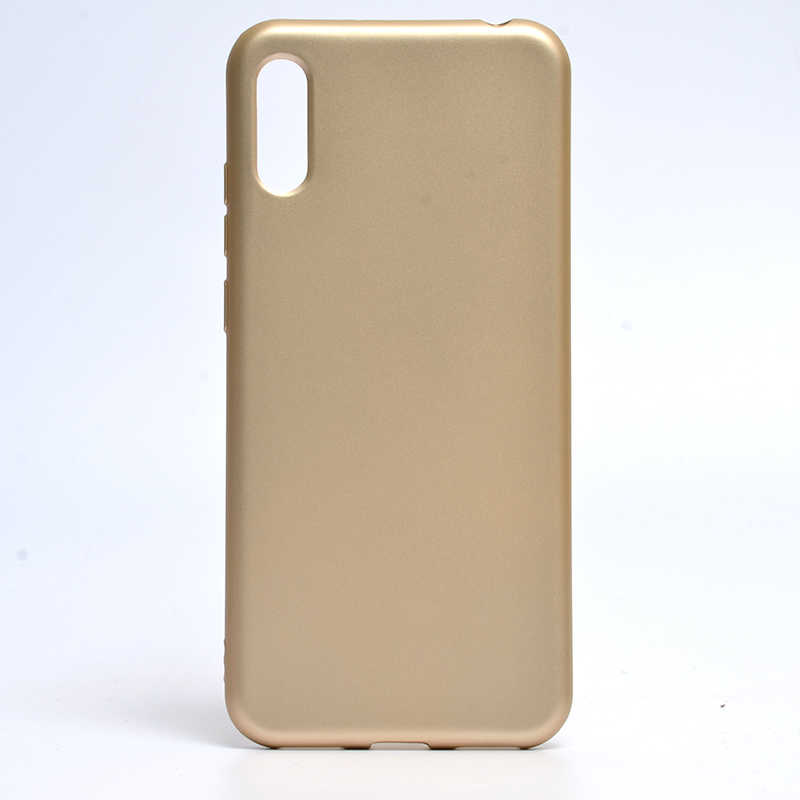 Huawei Y6 2019 Kılıf Zore Premier Silikon Kapak - Gold