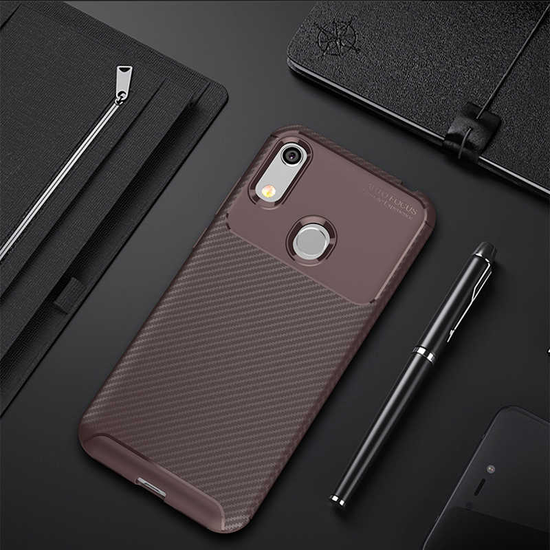 Huawei Y6S 2019 Kılıf Zore Negro Silikon Kapak - Kahverengi