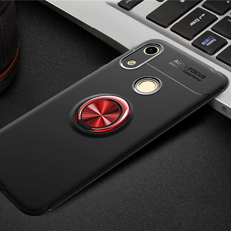 Huawei Y6S 2019 Kılıf Zore Ravel Silikon Kapak - Siyah-Kırmızı