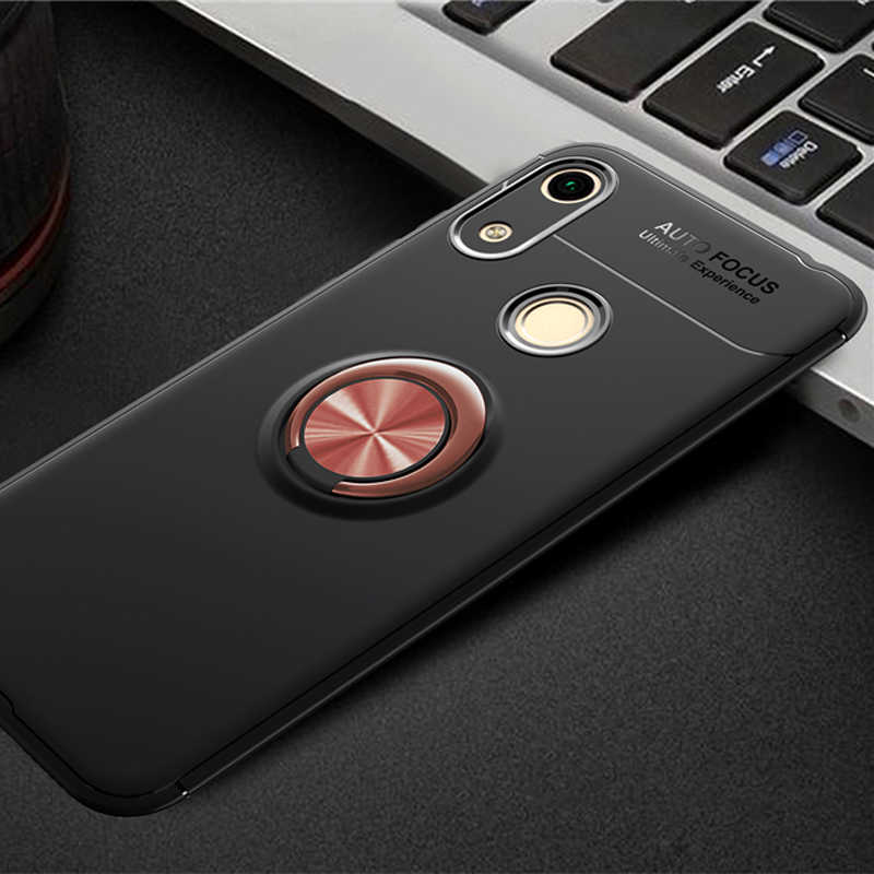 Huawei Y6S 2019 Kılıf Zore Ravel Silikon Kapak - Siyah-Rose Gold