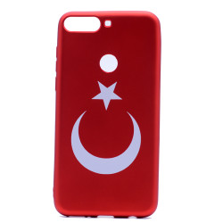 Huawei Y7 2018 Case Zore Bayrak Silicon - Zore
