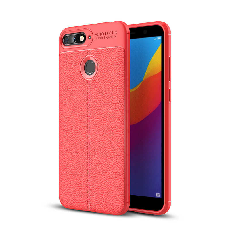 Huawei Y7 2018 Kılıf Zore Niss Silikon Kapak - Kırmızı