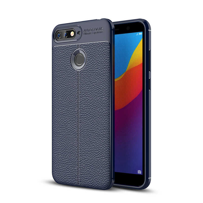 Huawei Y7 2018 Kılıf Zore Niss Silikon Kapak - Lacivert