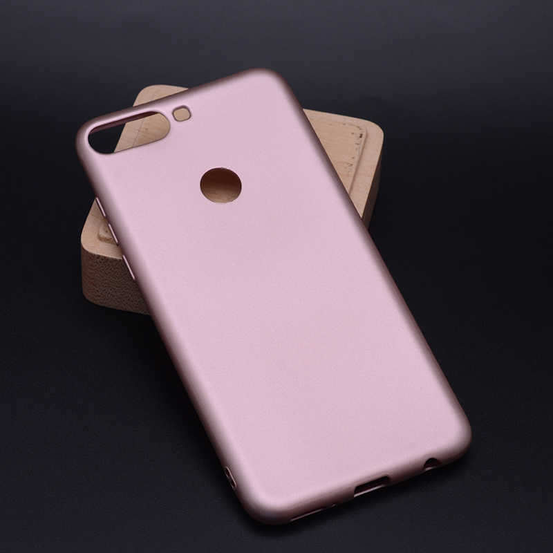 Huawei Y7 2018 Kılıf Zore Premier Silikon Kapak - Rose Gold