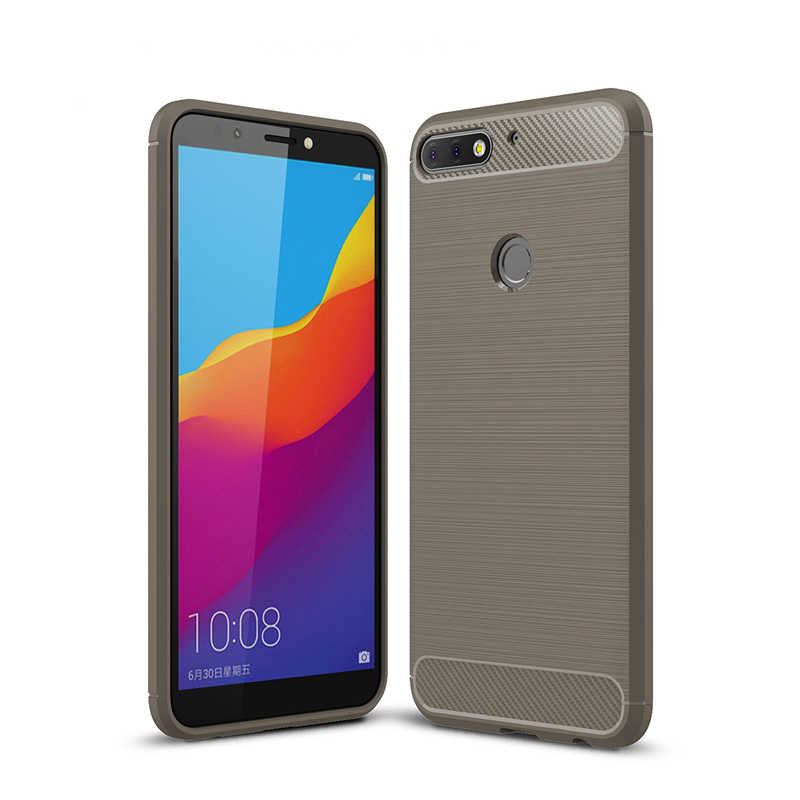 Huawei Y7 2018 Kılıf Zore Room Silikon Kapak - Gri