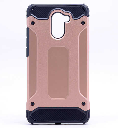 Huawei Y7 Prime Uyumlu Armor Military Zırhlı Tam Koruma Tank Kapak Rose Gold