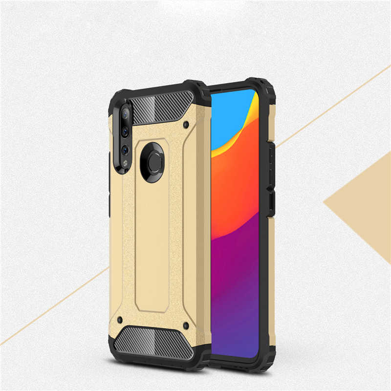 Huawei Y9 Prime 2019 Kılıf Zore Crash Silikon Kapak - Gold