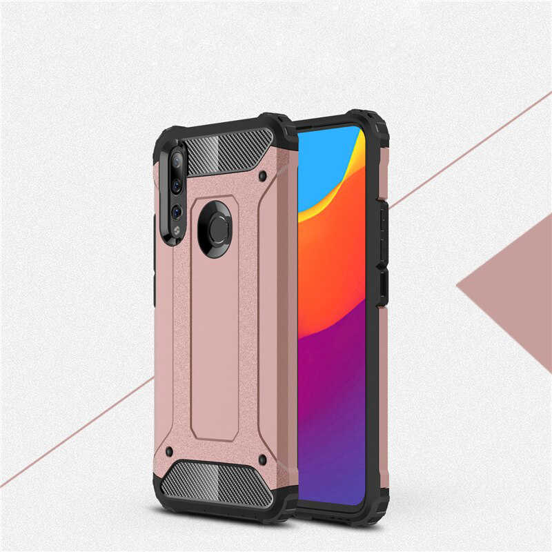 Huawei Y9 Prime 2019 Kılıf Zore Crash Silikon Kapak - Rose Gold
